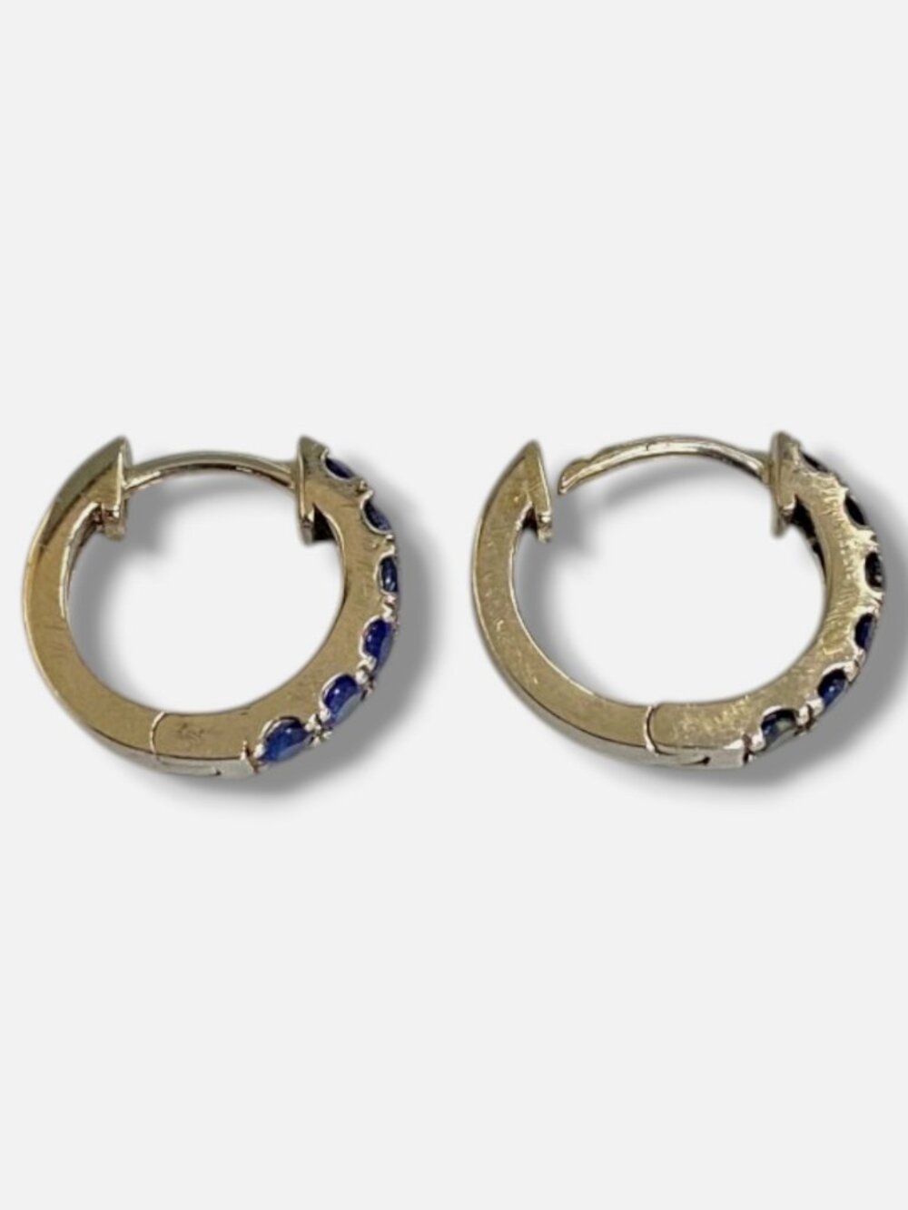 Effy Women's 14K White Gold Sapphire Huggie Earrings